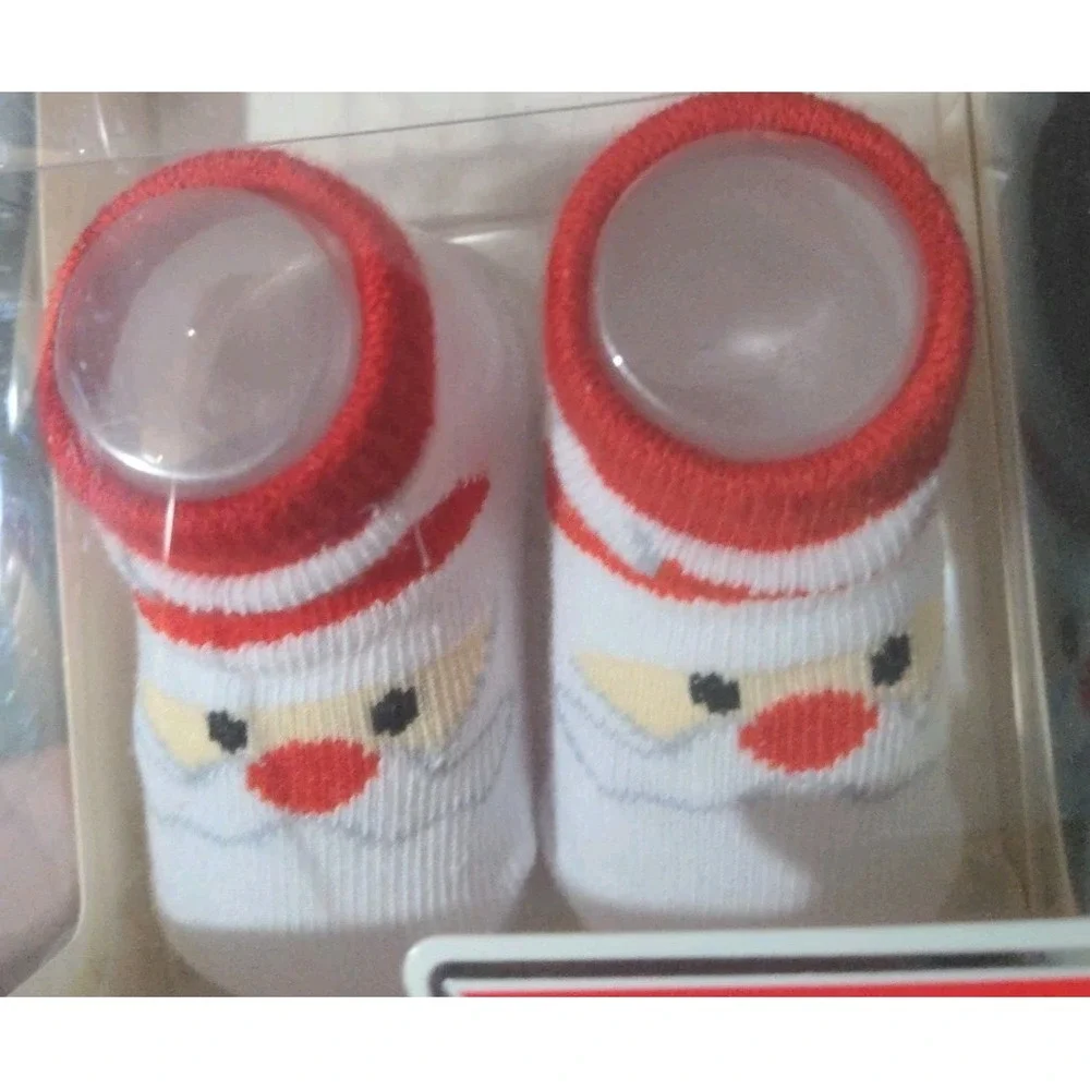 Rising Star Santa Baby Boy Bootie & Socks Set Size 0-12 Months NWT